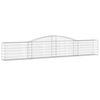 vidaXL &iacute;ves horganyzott vas gabion kos&aacute;r 400x30x60/80 cm