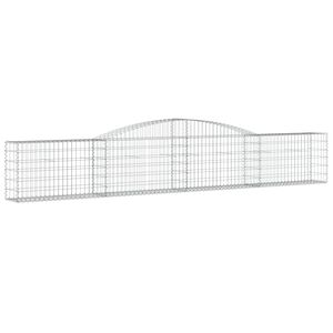 vidaXL &iacute;ves horganyzott vas gabion kos&aacute;r 400x30x60/80 cm
