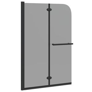 vidaXL Zuhanybe&eacute;p&iacute;t&eacute;s Fekete 95 x 140 cm ESG &uuml;veg &eacute;s alum&iacute;nium