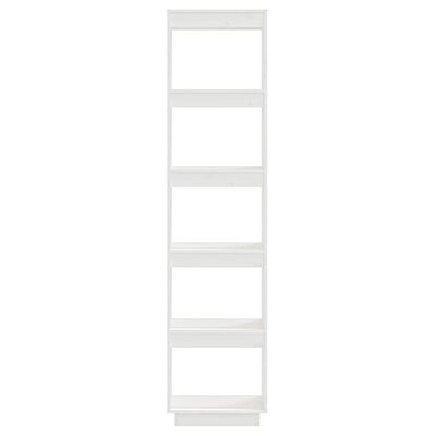 vidaXL fehér tömör fenyőfa könyvszekrény/térelválasztó 40x35x167 cm