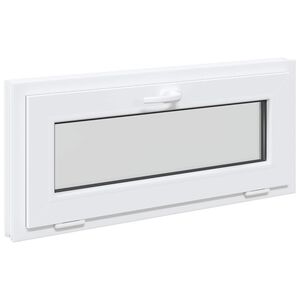 vidaXL Pinceablak RISOR 90 x 40 cm PVC &eacute;s &Uuml;veg Feh&eacute;r