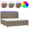 vidaXL t&oacute;psz&iacute;nű sz&ouml;vet rug&oacute;s &eacute;s LED-es &aacute;gy matraccal 200 x 200 cm