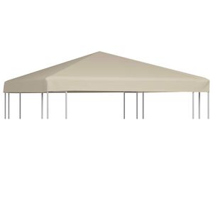 vidaXL b&eacute;zs pavilon tetőponyva 310 g/m&sup2; 3 x 3 m