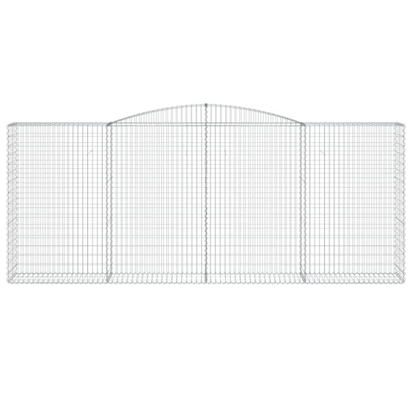 vidaXL 9 db íves horganyzott vas gabion kosár 400x50x160/180 cm