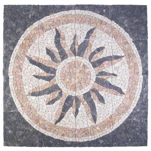 vidaXL Mozaik Csempe Napsug&aacute;r Mint&aacute;val Soksz&iacute;nű 120 x 120 cm M&aacute;rv&aacute;ny