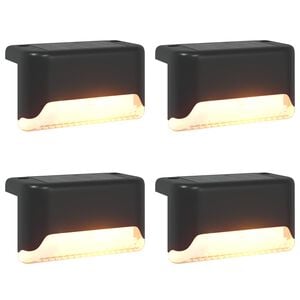 vidaXL K&uuml;lt&eacute;ri napelemes l&aacute;mp&aacute;k talppal 4 pcs Meleg feh&eacute;r 4,5 cm