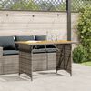 vidaXL sz&uuml;rke polyrattan falapos kerti asztal 110x68x70 cm