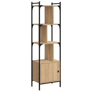 vidaXL sonoma t&ouml;lgy szerelt fa k&ouml;nyvespolc ajt&oacute;val 44,5x30x154,5 cm