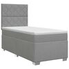 vidaXL Boxspring &aacute;gy matraccal Vil&aacute;gossz&uuml;rke Egyszem&eacute;lyes Sz&ouml;vet