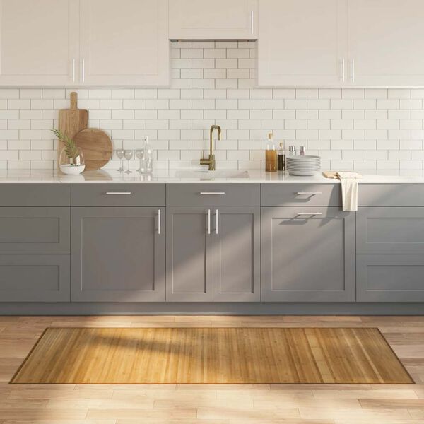 vidaXL n&eacute;gysz&ouml;gletű term&eacute;szetes bambusz szőnyeg 80 x 200 cm