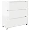 vidaXL T&aacute;rol&oacute;szekr&eacute;ny 80 x 31 x 81 cm Szerelt Fa Magas F&eacute;nyű Feh&eacute;r