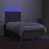 vidaXL t&oacute;psz&iacute;nű sz&ouml;vet rug&oacute;s &eacute;s LED-es &aacute;gy matraccal 120x190cm