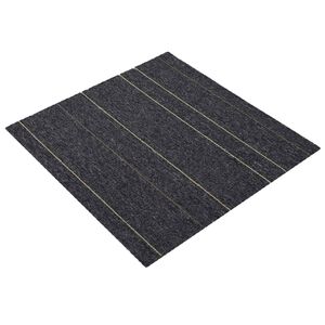 vidaXL Szőnyegcsempe S&ouml;t&eacute;tsz&uuml;rke cs&iacute;kokkal 50 x 50 cm 36 db