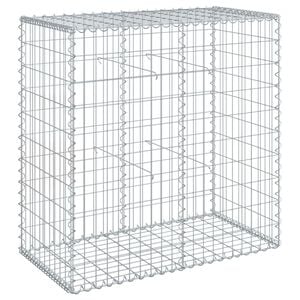 vidaXL horganyzott vas gabion kos&aacute;r fed&eacute;llel 100 x 50 x 100 cm