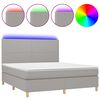 vidaXL vil&aacute;gossz&uuml;rke sz&ouml;vet rug&oacute;s &eacute;s LED-es &aacute;gy matraccal 160x200 cm