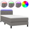 vidaXL s&ouml;t&eacute;tsz&uuml;rke sz&ouml;vet rug&oacute;s &eacute;s LED-es &aacute;gy matraccal 100x200 cm