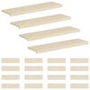 vidaXL L&eacute;pcsőfok 20 db 100 x 30 x 2 cm Feh&eacute;r T&ouml;m&ouml;r T&ouml;lgyfa