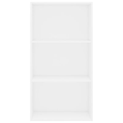 vidaXL 3-szintes fehér forgácslap könyvszekrény 60 x 30 x 114 cm