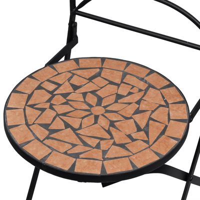 vidaXL 2 db terrakotta színű összecsukható kerámia kerti szék
