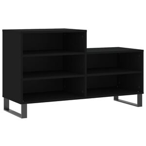 vidaXL fekete szerelt fa cipősszekr&eacute;ny 102x36x60 cm