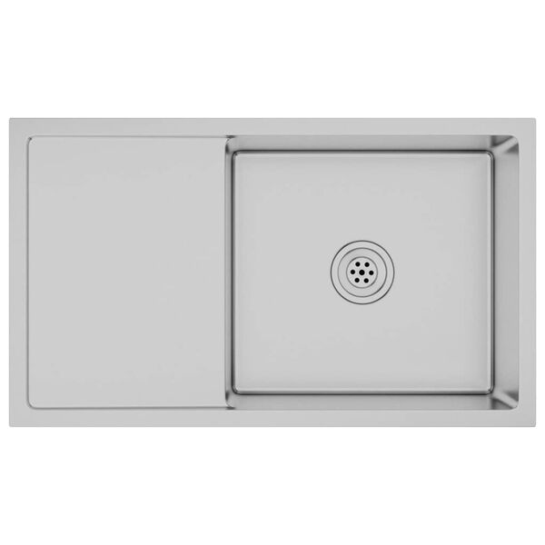 vidaXL kézzel készült rozsdamentes acél mosogató