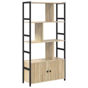 vidaXL K&ouml;nyvespolc Sonoma t&ouml;lgy 80 x 30 x 155,5 cm Faanyag