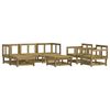 vidaXL 7 r&eacute;szes impregn&aacute;lt fenyőfa kerti &uuml;lőgarnit&uacute;ra