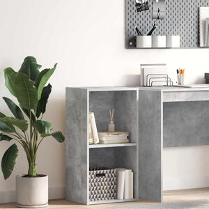 vidaXL 2-szintes betonsz&uuml;rke forg&aacute;cslap k&ouml;nyvszekr&eacute;ny 40x30x76,5 cm