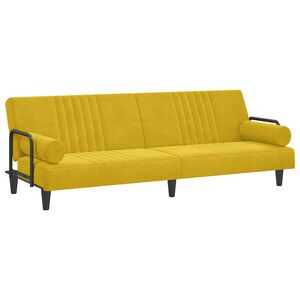 vidaXL s&aacute;rga sz&ouml;vet kanap&eacute;&aacute;gy karf&aacute;kkal