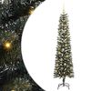 vidaXL Mű kar&aacute;csonyfa 300 LED-del Z&ouml;ld 180 cm PVC &eacute;s Műanyag &eacute;s Ac&eacute;l