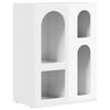 vidaXL Sz&eacute;f ELST Magas F&eacute;nyű Feh&eacute;r 59 x 35 x 80.5 cm Szerelt Fa