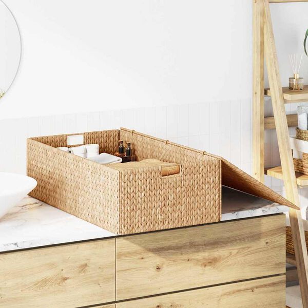 vidaXL T&aacute;rol&oacute; Doboz Term&eacute;szetes 75 x 42 x 23 cm V&iacute;zi j&aacute;cint