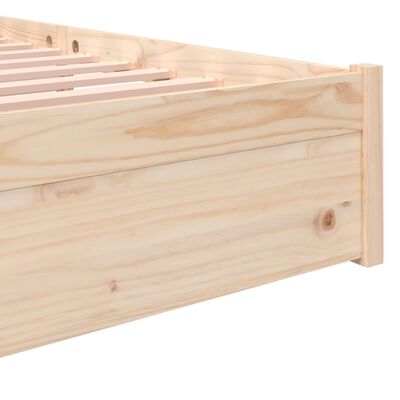 vidaXL tömör fa ágykeret 140 x 190 cm