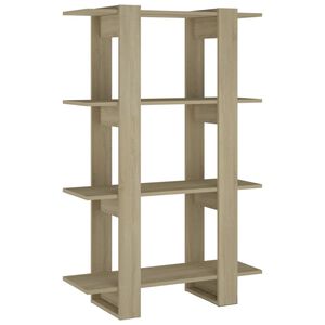 vidaXL sonoma t&ouml;lgy sz&iacute;nű k&ouml;nyvszekr&eacute;ny/t&eacute;relv&aacute;laszt&oacute; 80x30x123,5 cm