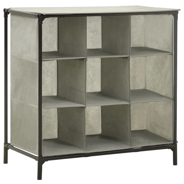 vidaXL sz&uuml;rke nem-szőtt sz&ouml;vet &eacute;s ac&eacute;l cipőpolc 57 x 36 x 61 cm