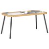 vidaXL Doh&aacute;nyz&oacute;asztal Barna &eacute;s fekete 90 x 45 x 43 cm polirattan