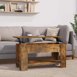 vidaXL f&uuml;st&ouml;s t&ouml;lgy sz&iacute;nű szerelt fa doh&aacute;nyz&oacute;asztal 101 x 49 x 52 cm