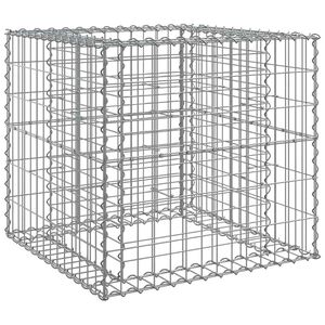 vidaXL ez&uuml;st horganyzott vas gabion kos&aacute;r 70 x 70 x 65 cm