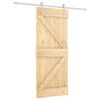 vidaXL Cs&uacute;sz&oacute; ajt&oacute; Term&eacute;szetes &eacute;s Feh&eacute;r 85 x 210 cm Szil&aacute;rd Fenyőfa