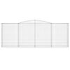vidaXL íves horganyzott vas gabion kosár 400x50x140/160 cm