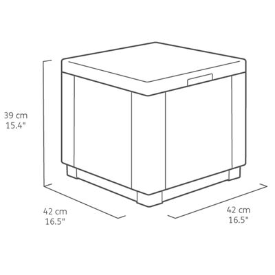 Keter Cube cappuccino színű tárolópuff 228749