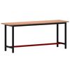 vidaXL t&ouml;m&ouml;r b&uuml;kkfa &eacute;s f&eacute;m munkaasztallap 200x55x81,5 cm