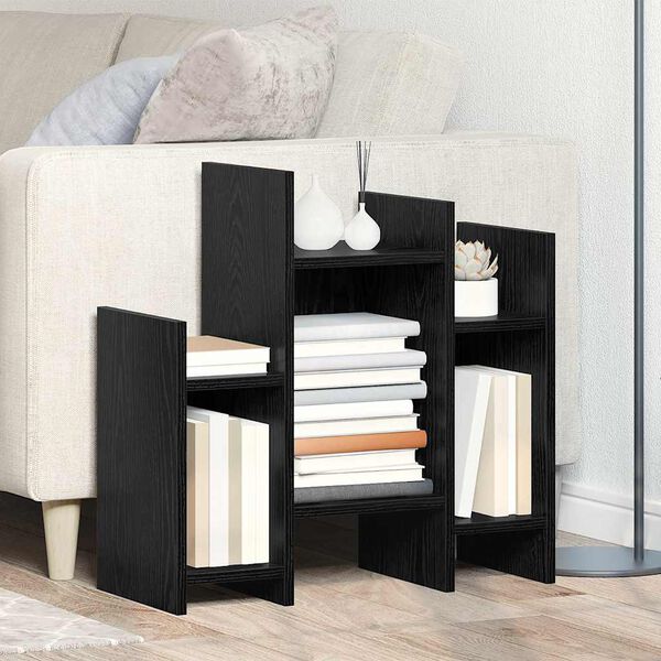 vidaXL Oldalsó szekrény Fekete tölgy 60 x 26 x 60 cm Faanyag