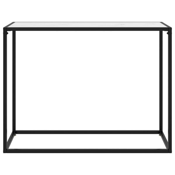 vidaXL feh&eacute;r edzett &uuml;veg t&aacute;lal&oacute;asztal 100 x 35 x 75 cm