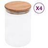 vidaXL 4 db &uuml;veged&eacute;ny bambuszfed&eacute;llel 800 ml