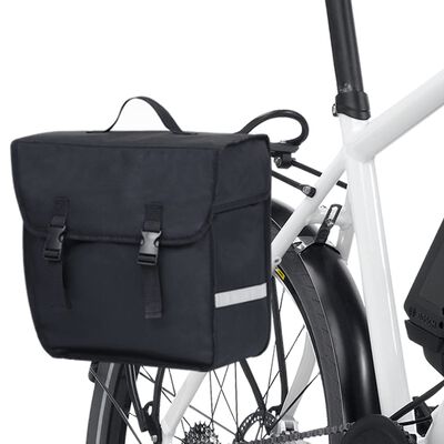 vidaXL fekete vízálló egyoldalas kerékpártáska poggyásztartóhoz 21 l