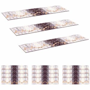 vidaXL L&eacute;pcsőszőnyegek 15 db 76 x 20 cm M&eacute;hsejt minta Poli&eacute;szter