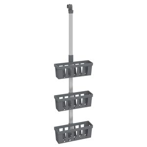 vidaXL alum&iacute;nium zuhanyakaszt&oacute; polc 30 x 15 x (67-105) cm