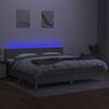 vidaXL vil&aacute;gossz&uuml;rke sz&ouml;vet rug&oacute;s &eacute;s LED-es &aacute;gy matraccal 200x200 cm