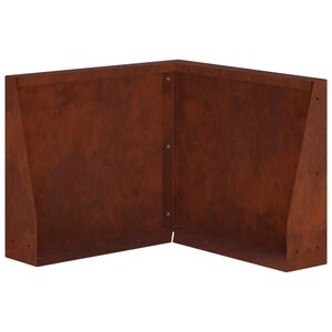 vidaXL T&aacute;mfal 50 x 50 x 30 cm Időj&aacute;r&aacute;s&aacute;ll&oacute; Ac&eacute;l Rozsd&aacute;s